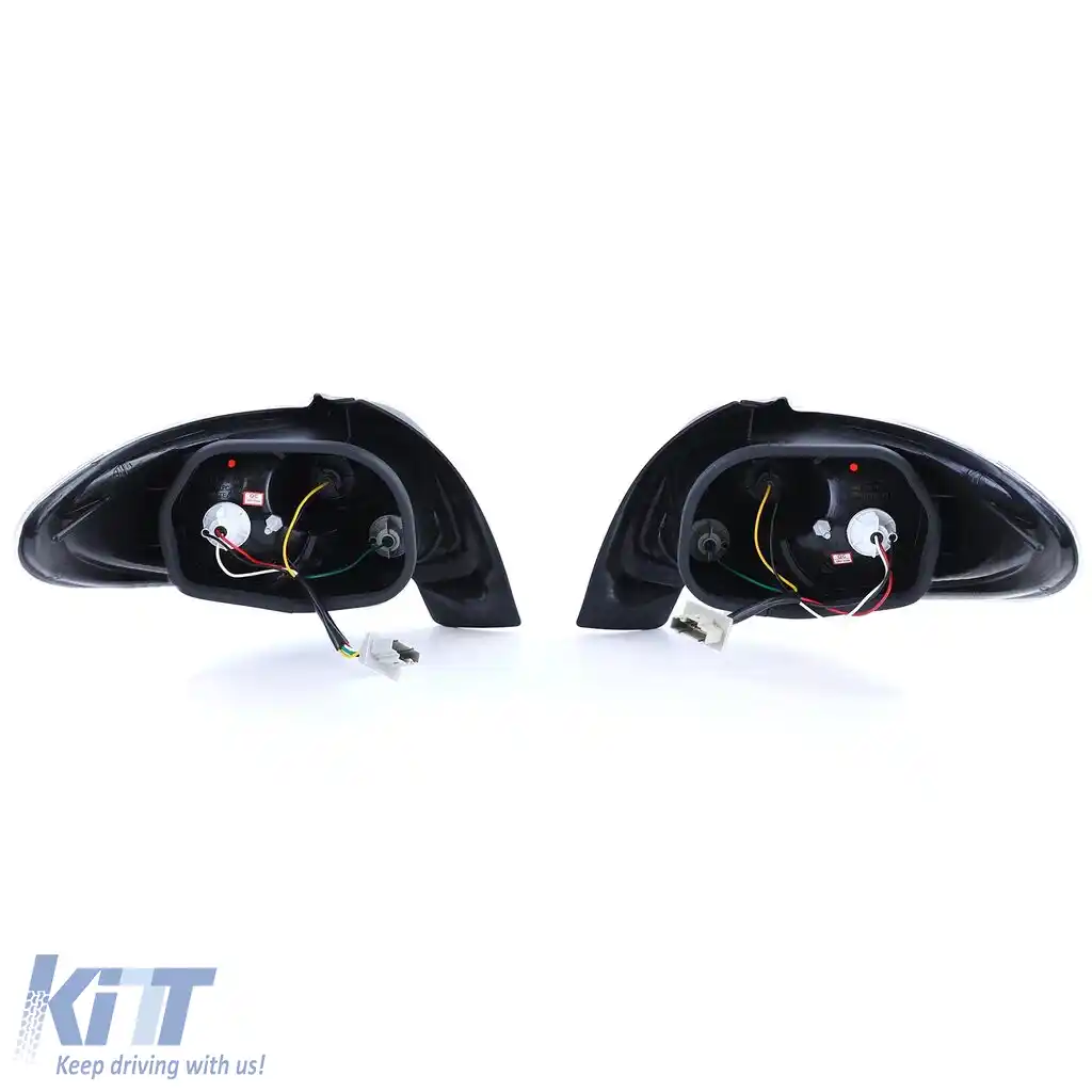 Lumini spate din sticlă clară, negre, potrivite pentru Peugeot 206 hatchback 3 + 5 uși 98-09-image-6190753