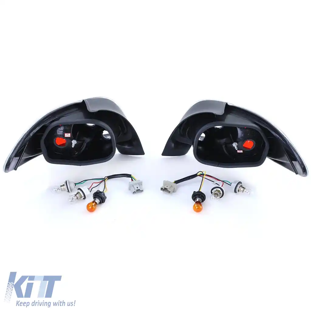 Lumini spate din sticlă clară, negre, potrivite pentru Peugeot 206 hatchback 3 + 5 uși 98-09-image-6190756