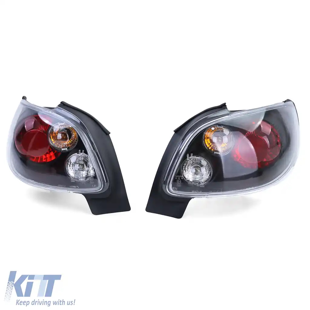 Lumini spate din sticlă clară, negre, potrivite pentru Peugeot 206 CC Coupe Cabrio 00-08-image-6195542