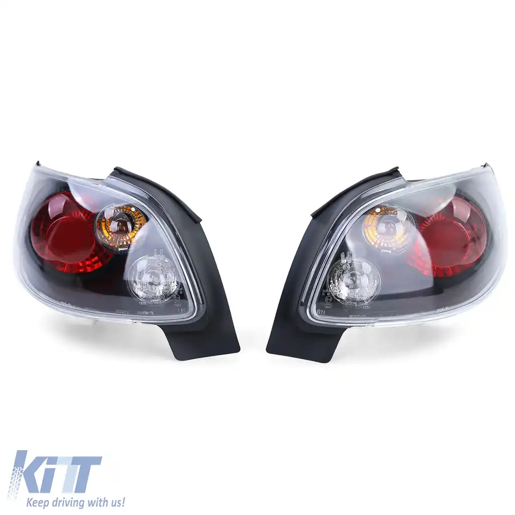 Lumini spate din sticlă clară, negre, potrivite pentru Peugeot 206 CC Coupe Cabrio 00-08-image-6195545