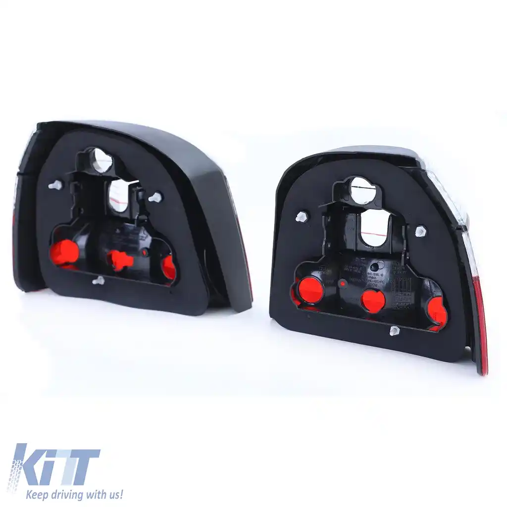 Lumini spate din sticlă clară roșii albe, potrivite pentru VW Golf 3 sedan cabriolet 91-97-image-6204391