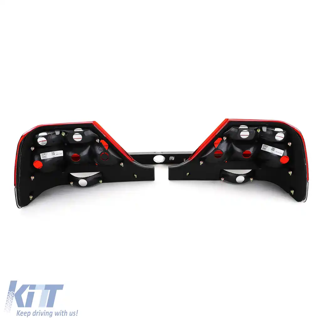 Lumini spate din sticlă clară roșii negre cu bandă de blocare, potrivite pentru Mercedes S W140 94-98-image-6190539