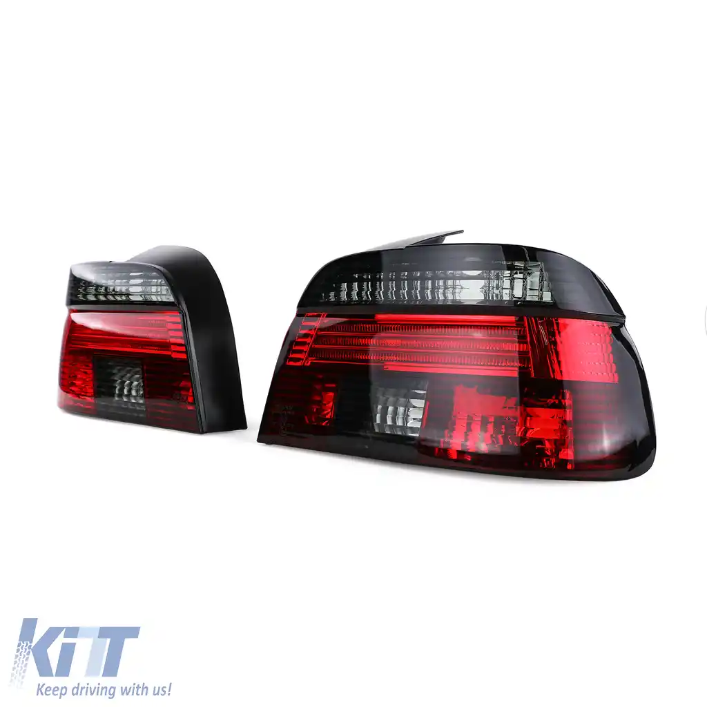Lumini spate din sticlă clară roșii negre, potrivite pentru BMW Seria 5 E39 sedan 95-00-image-6191224