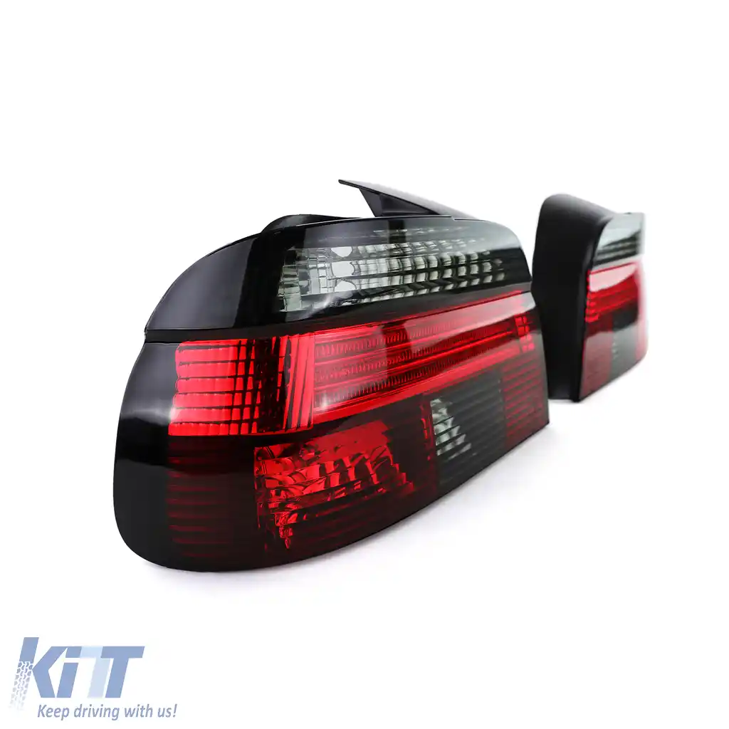 Lumini spate din sticlă clară roșii negre, potrivite pentru BMW Seria 5 E39 sedan 95-00-image-6191225