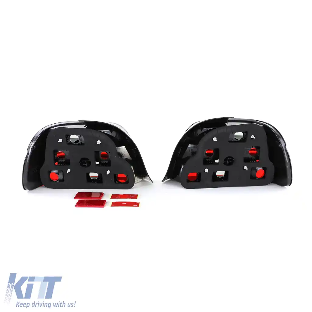 Lumini spate din sticlă clară roșii negre, potrivite pentru BMW Seria 5 E39 sedan 95-00-image-6191228
