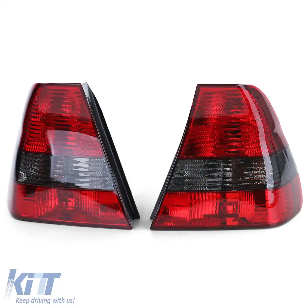 Lumini spate din sticlă clară roșii negre, potrivite pentru BMW Seria 3 E46 Compact 2000-2004-image-6209225