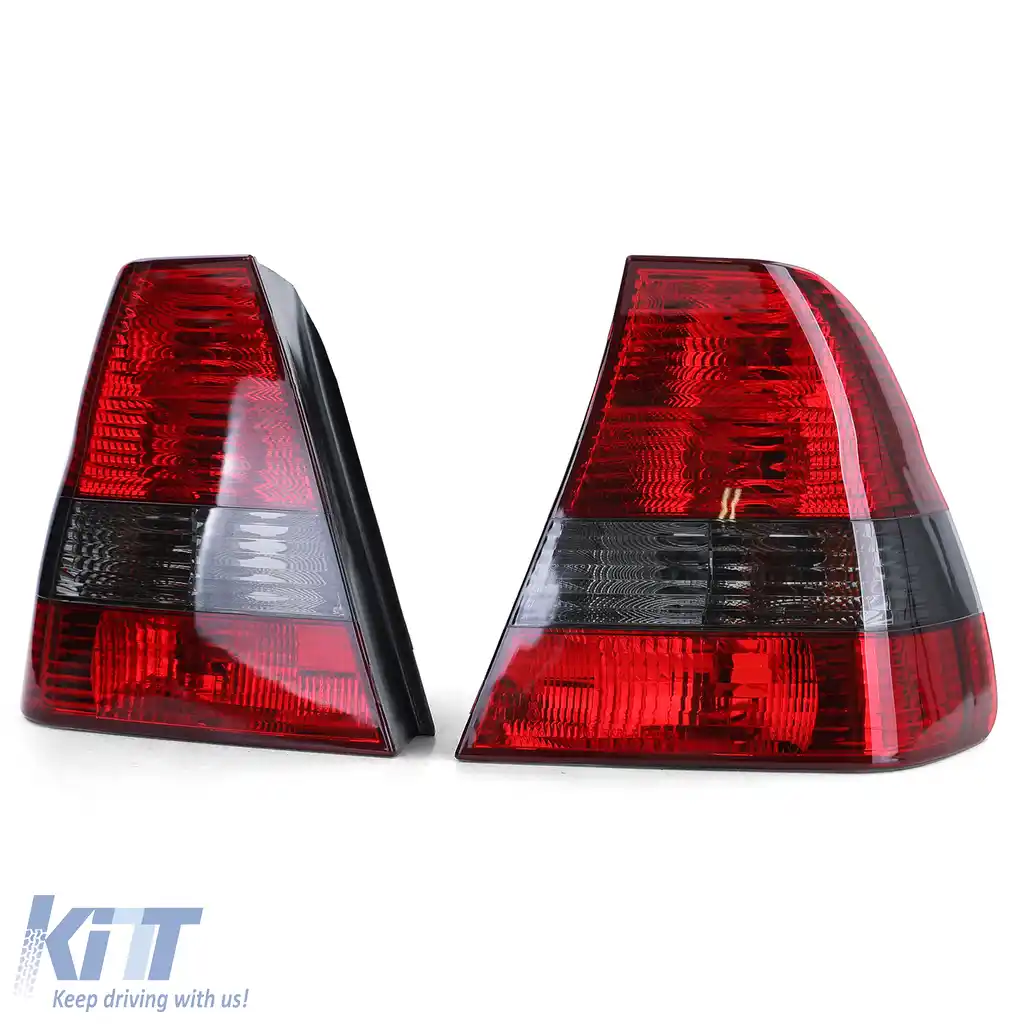 Lumini spate din sticlă clară roșii negre, potrivite pentru BMW Seria 3 E46 Compact 2000-2004-image-6209226