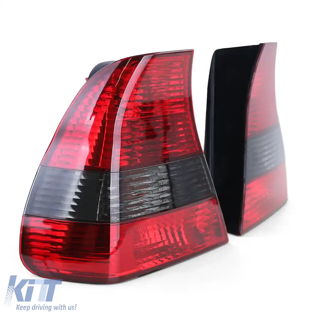 Lumini spate din sticlă clară roșii negre, potrivite pentru BMW Seria 3 E46 Compact 2000-2004-image-6209227