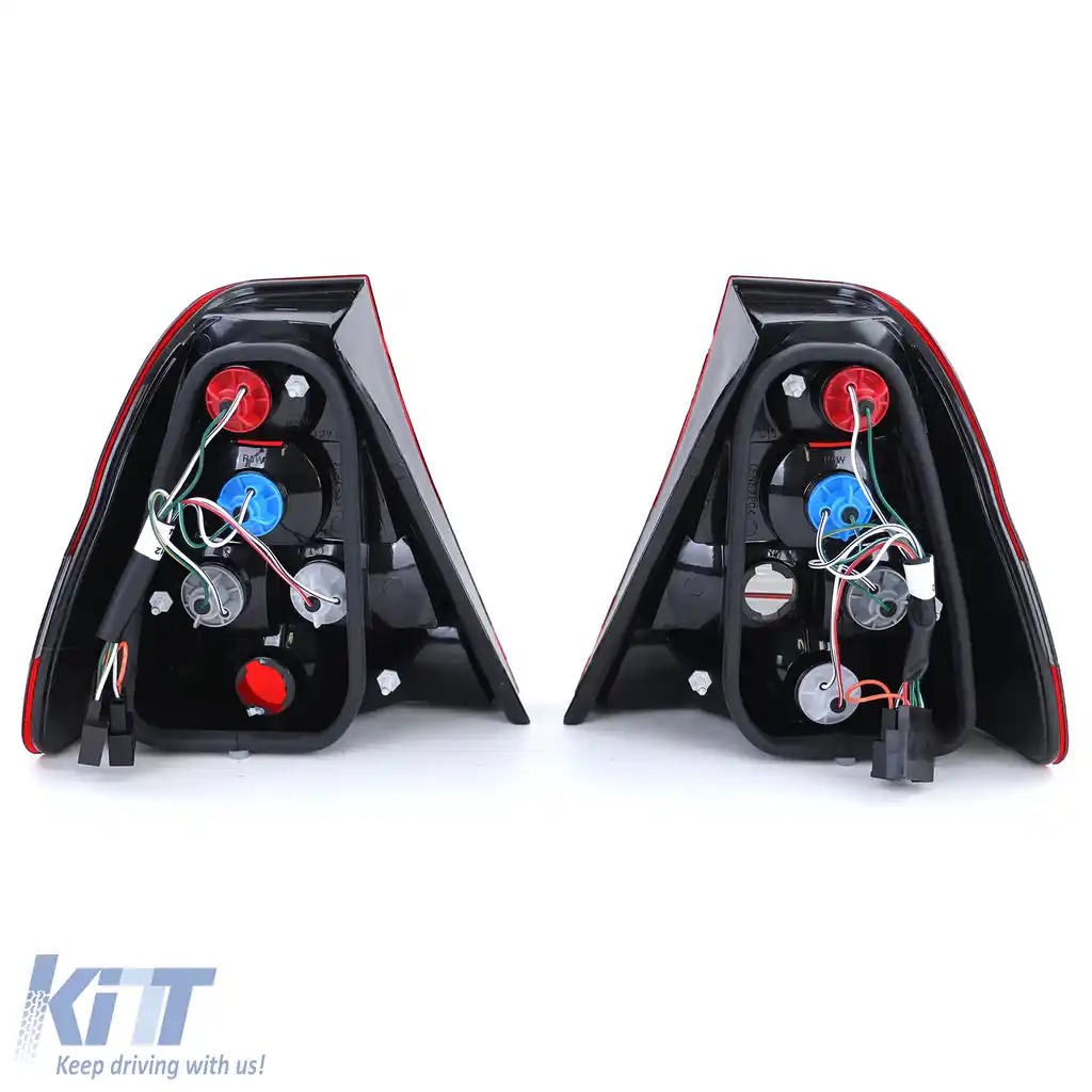 Lumini spate din sticlă clară roșii negre, potrivite pentru BMW Seria 3 E46 Compact 2000-2004-image-6209229