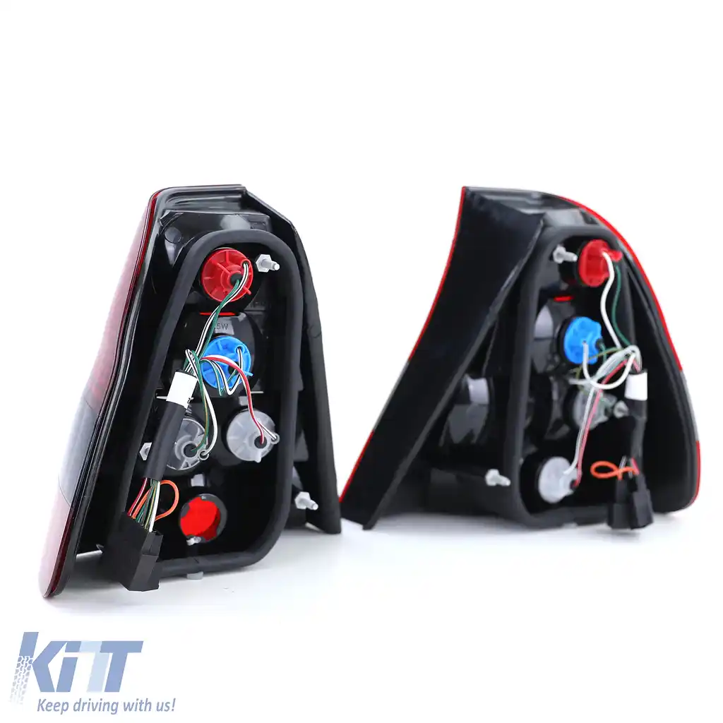 Lumini spate din sticlă clară roșii negre, potrivite pentru BMW Seria 3 E46 Compact 2000-2004-image-6209230