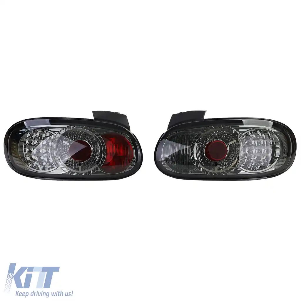 Lumini spate LED cu sticlă clară, crom fumuriu, pentru Mazda MX-5 NB NBFL 1998-2005-image-6191454