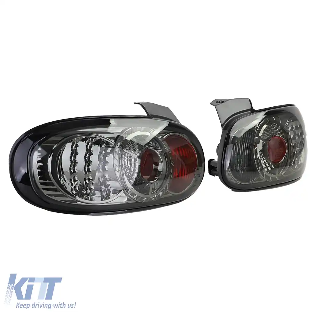 Lumini spate LED cu sticlă clară, crom fumuriu, pentru Mazda MX-5 NB NBFL 1998-2005-image-6191455