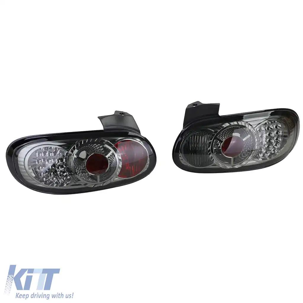 Lumini spate LED cu sticlă clară, crom fumuriu, pentru Mazda MX-5 NB NBFL 1998-2005-image-6191456