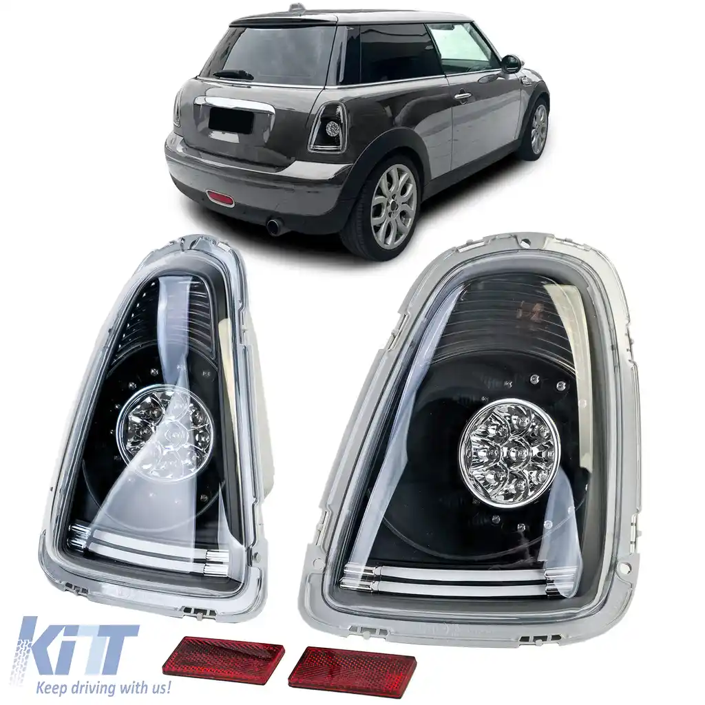 Lumini spate LED cu sticlă clară și neagră, potrivite pentru Mini One Cooper R56 2006-2010