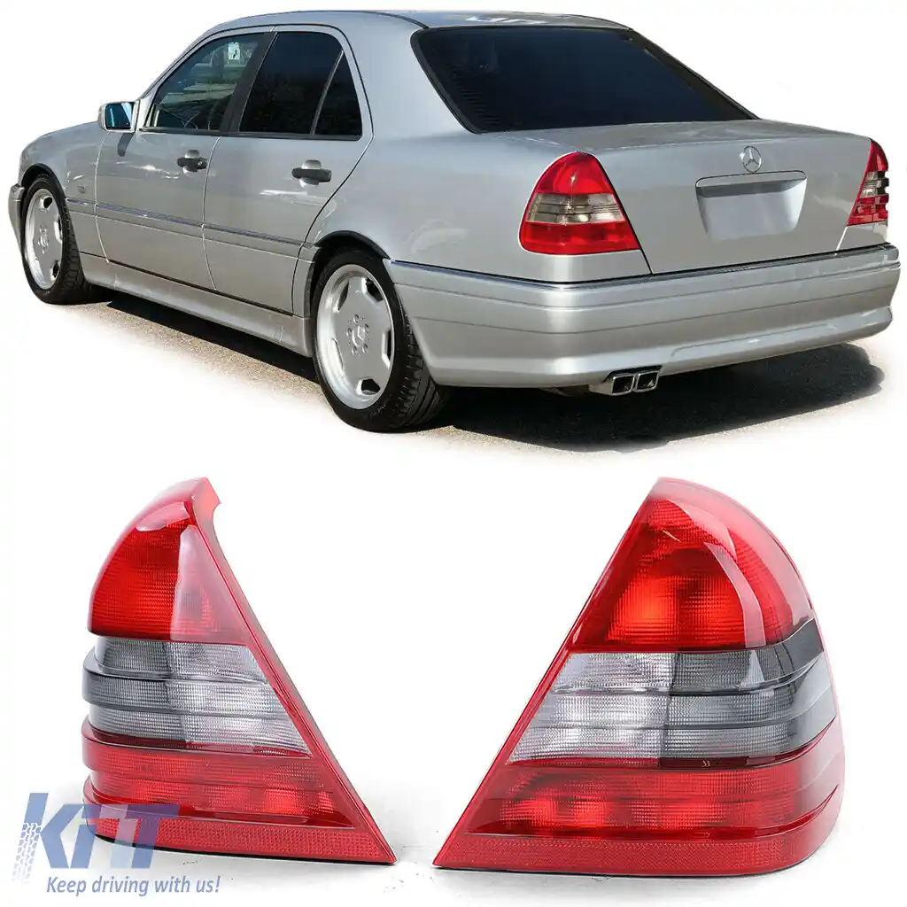 Lumini spate roșii albe, pereche, potrivite pentru Mercedes C-Class W202 93-97