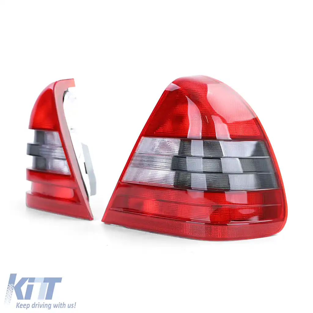 Lumini spate roșii albe, pereche, potrivite pentru Mercedes C-Class W202 93-97-image-6190645