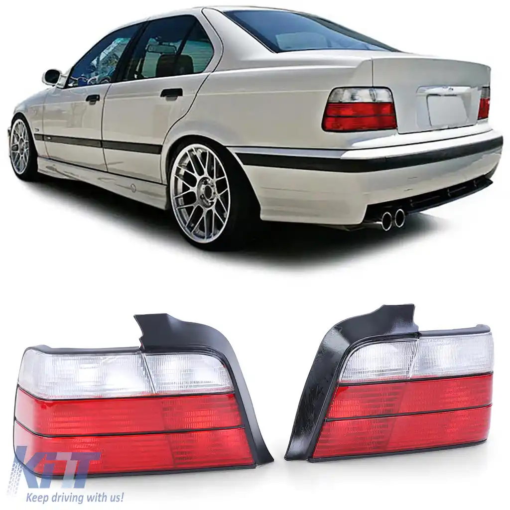 Lumini spate roșii albe potrivite pentru BMW Seria 3 E36 sedan 1990-1998