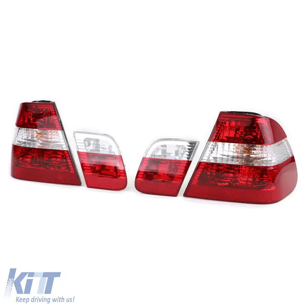 Lumini spate roșii clare aspect facelift potrivite pentru BMW Seria 3 E46 Sedan 1998-2001-image-6190714