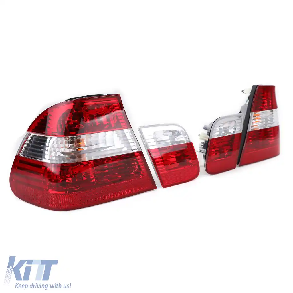 Lumini spate roșii clare aspect facelift potrivite pentru BMW Seria 3 E46 Sedan 1998-2001-image-6190716