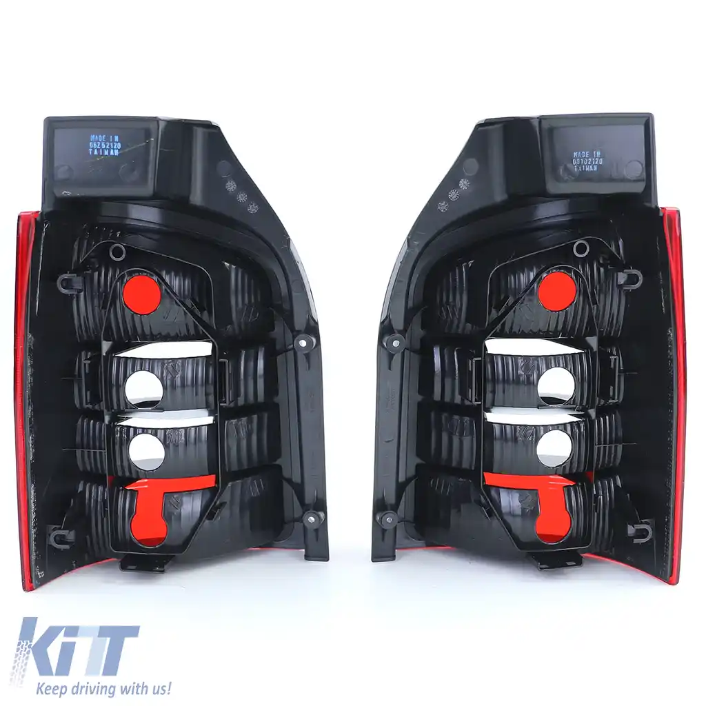 Lumini spate roșii negre pereche potrivite pentru VW T5 Bus + Transporter cu hayon 03-09-image-6195267