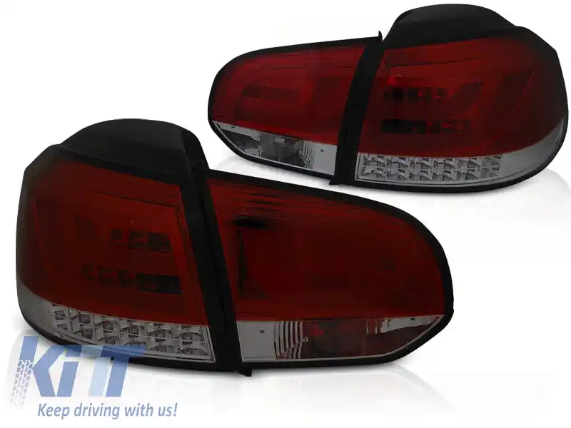 LUMINI TAIL LED BAR FUMOASE ROȘII potrivite pentru VW GOLF 6 10.08-12