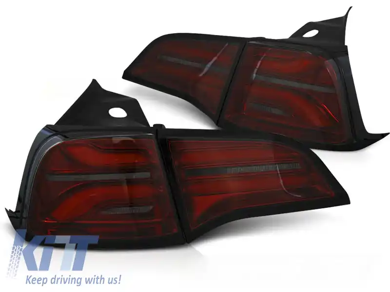 LUMINI TAIL LED BAR FUMOASE ROȘII potrivite pentru TESLA MODEL 3 17-23 / MODEL Y