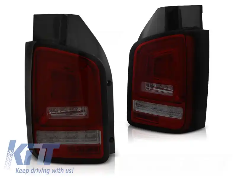 LUMINI TAIL LED BAR FUMOASE ROȘII SEQ potrivite pentru VW T5 04.03-09