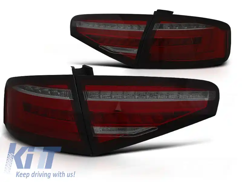 LUMINI TAIL LED BAR FUMOASE ROȘII SEQ potrivite pentru AUDI A4 B8 12-15 SEDAN BEC OEM