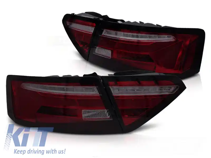 LUMINI TAIL LED BAR FUMOASE ROȘII SEQ potrivite pentru AUDI A5 11-16