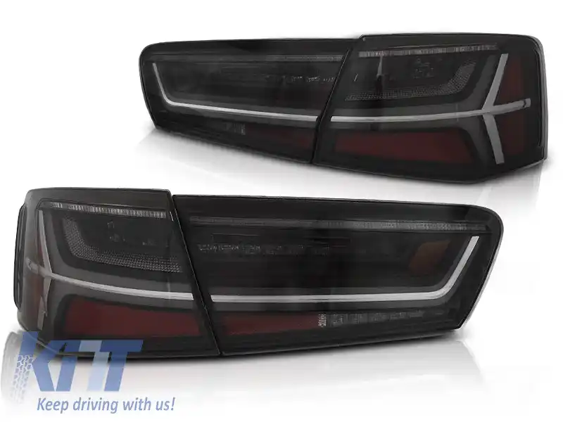 LUMINI TAIL LED BAR FUMOASE SEQ potrivite pentru AUDI A6 C7 11-14 LIMUZINĂ