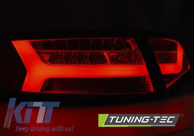 LUMINI TAIL LED BAR NEGRE CU FUM SEQ potrivite pentru AUDI A6 08-11 SEDAN-image-6267687