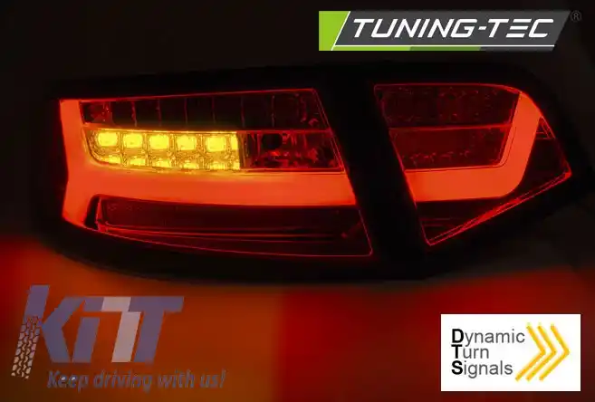 LUMINI TAIL LED BAR NEGRE CU FUM SEQ potrivite pentru AUDI A6 08-11 SEDAN-image-6267688