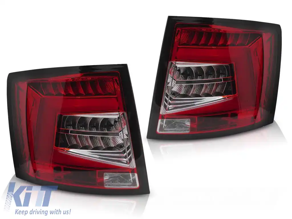 LUMINI TAIL LED BAR ROȘII ALBE potrivite pentru SKODA OCTAVIA III 16-20 SW OEM LED