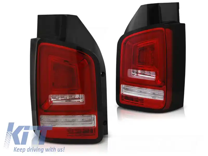 LUMINI TAIL LED BAR ROȘII ALBE SEQ potrivite pentru VW T5 10-15