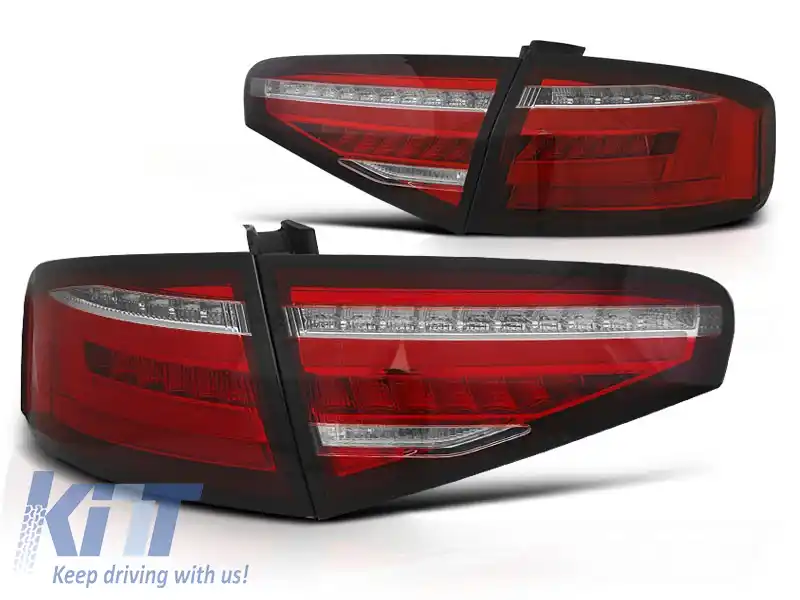 LUMINI TAIL LED BAR ROȘII ALBE SEQ potrivite pentru AUDI A4 B8 12-15 SEDAN OEM LED