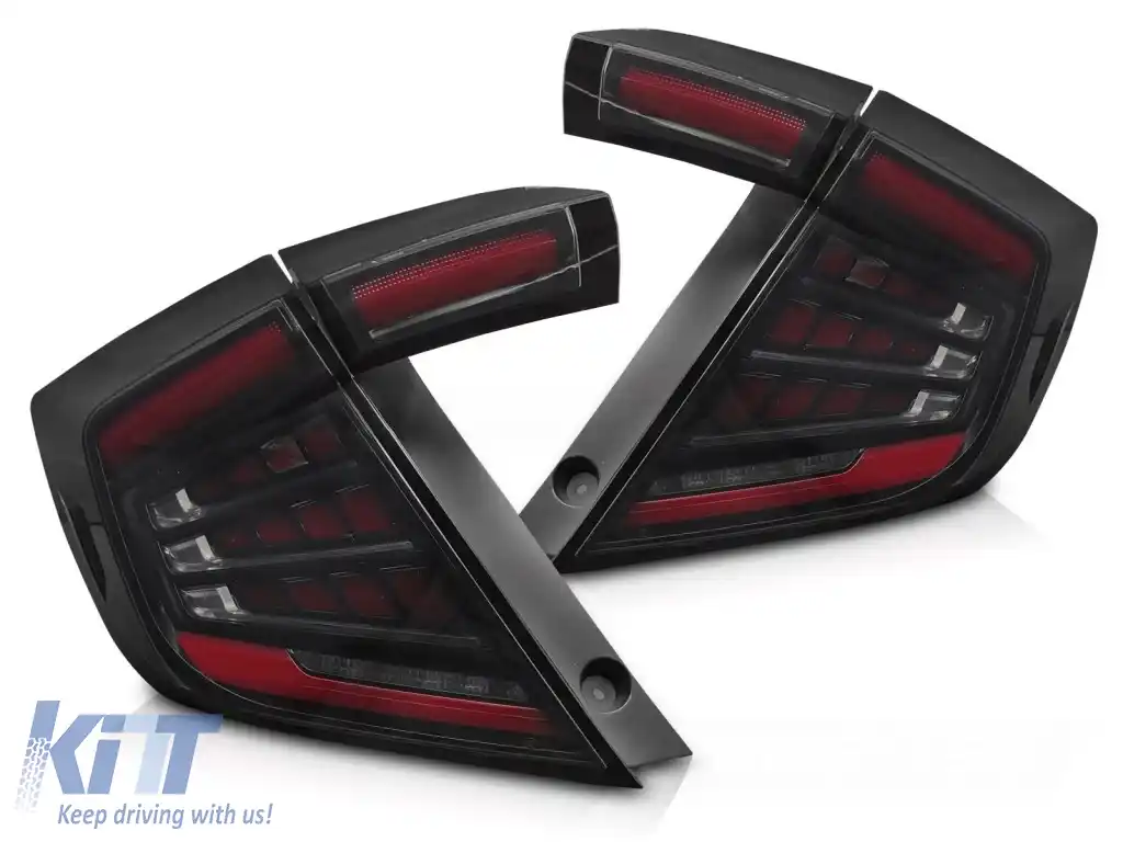 LUMINI TAIL LED FUMOASE potrivite pentru HONDA CIVIC X 16-21 HATCHBACK