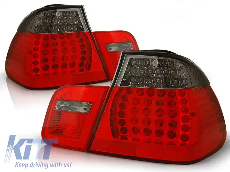 LUMINI TAIL LED FUMOASE ROȘII potrivite pentru BMW E46 09.01-03.05 SEDAN