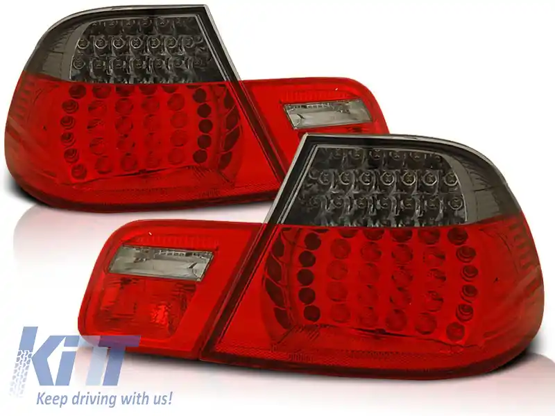 LUMINI TAIL LED FUMOASE ROȘII potrivite pentru BMW E46 04.99-03.03 COUPE