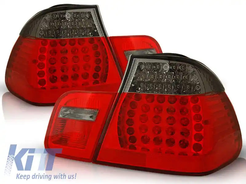 LUMINI TAIL LED FUMOASE ROȘII potrivite pentru BMW E46 05.98-08.01 SEDAN