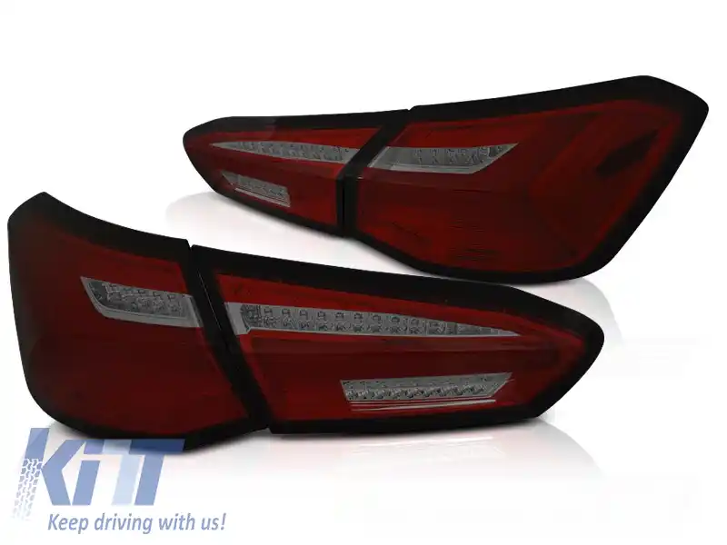LUMINI TAIL LED FUMOASE ROȘII SEQ potrivite pentru FORD FOCUS 4 18-21 HATCHBACK