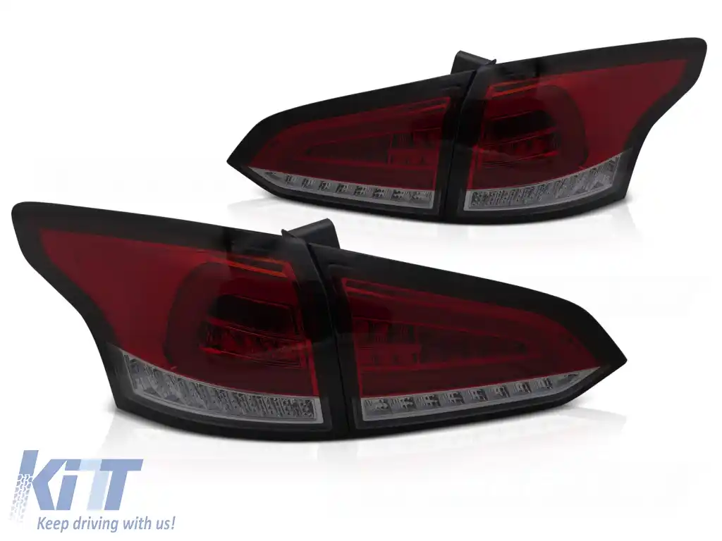 LUMINI TAIL LED FUMOASE ROȘII SEQ potrivite pentru FORD FOCUS MK 3 SW 11-18