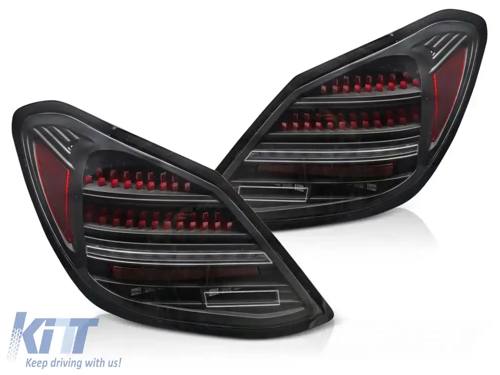 LUMINI TAIL LED NEGRE ROȘII SEQ potrivite pentru MERCEDES C-CLASS W205 14-21