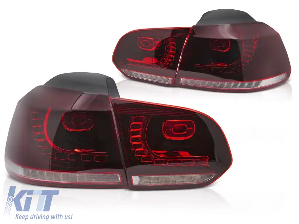 LUMINI TAIL LED ROȘII ALBE SEQ potrivite pentru VW GOLF 6 08-13