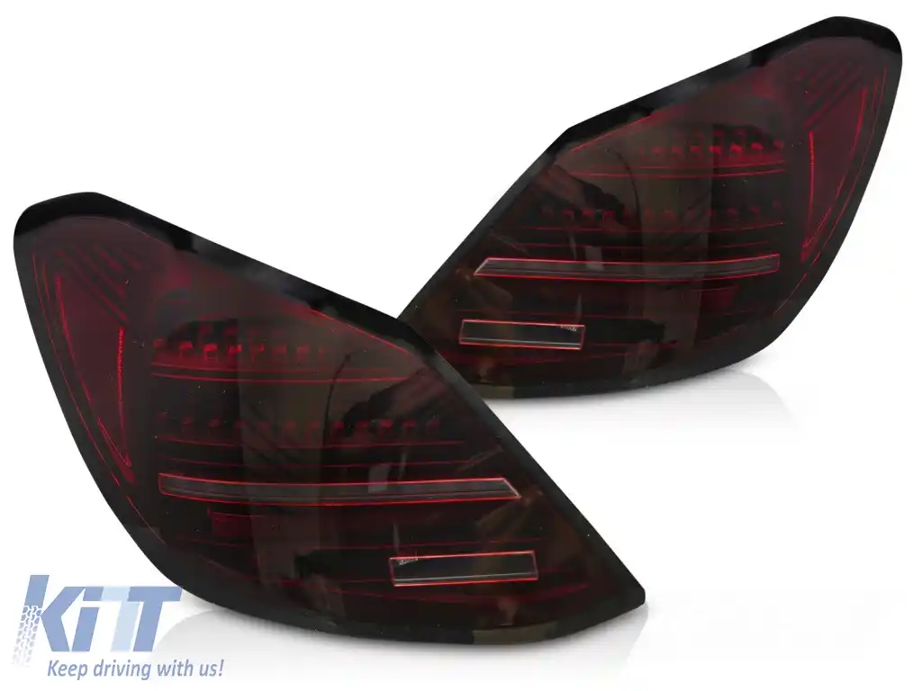 LUMINI TAIL LED ROȘII NEGRE SEQ potrivite pentru MERCEDES C-CLASS W205 14-21