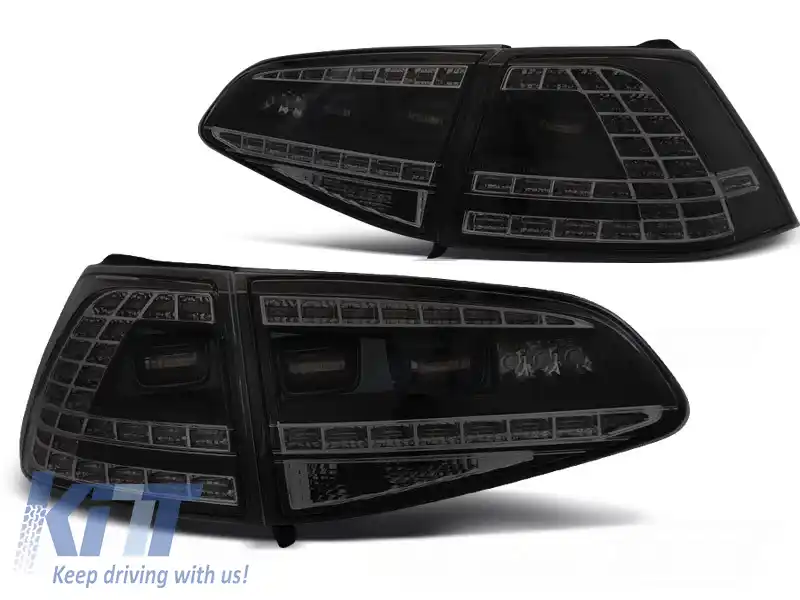 LUMINI TAIL LED SPORT NEGRU FUMURIU SEQ potrivite pentru VW GOLF 7 13-17