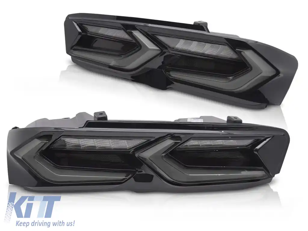 LUMINI TAILIGHT LED NEGRE FUMURII potrivite pentru CHEVROLET CAMARO 19-23