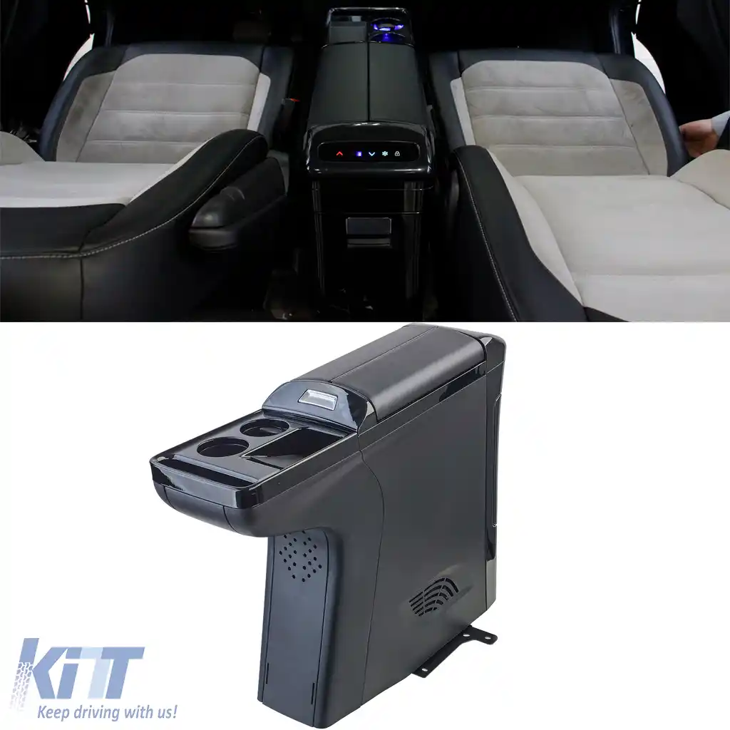 Luxus Consolă centrală cu frigider Negru Lucios potrivit pentru VW T6 T6.1