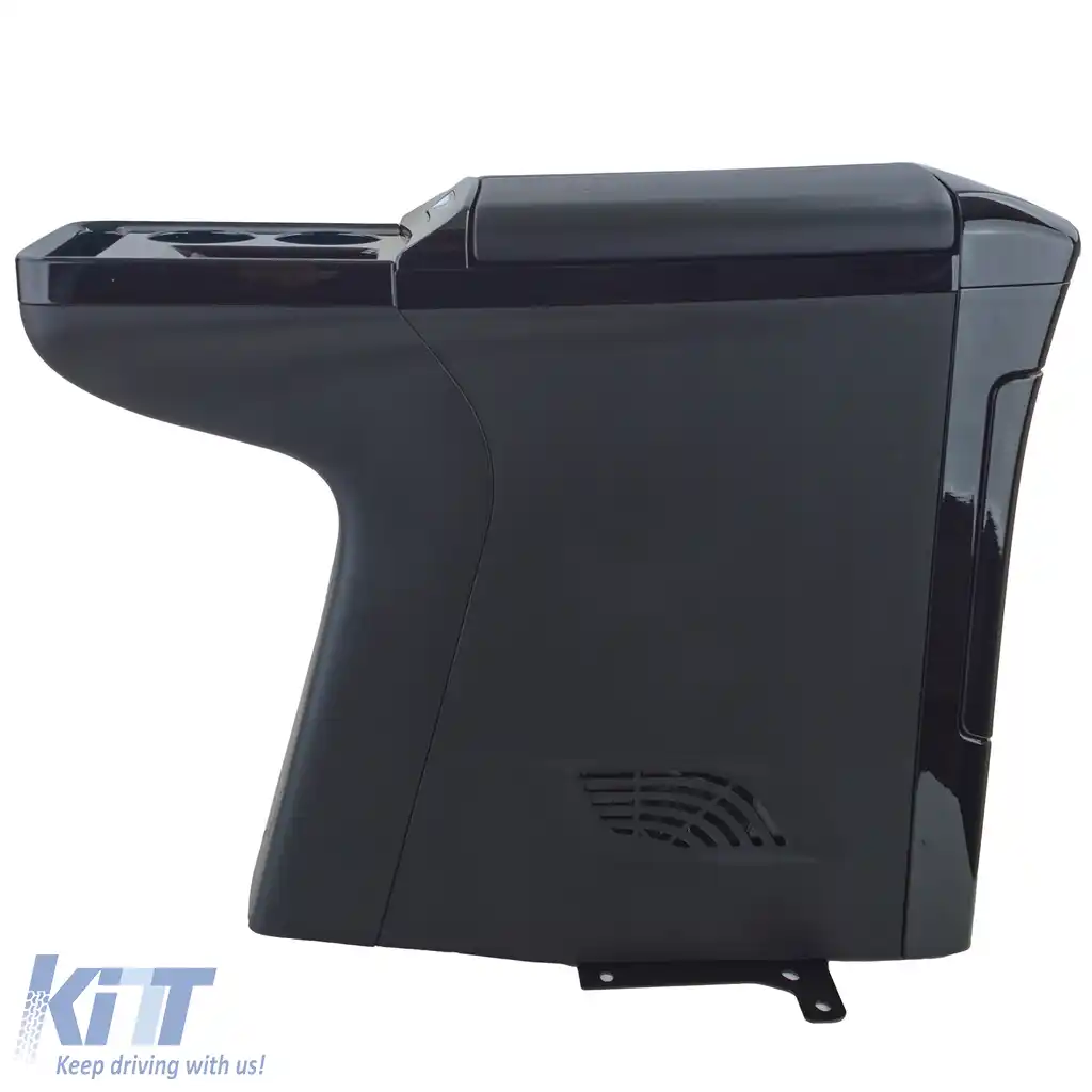 Luxus Consolă centrală cu frigider Negru Lucios potrivit pentru VW T6 T6.1-image-6257346