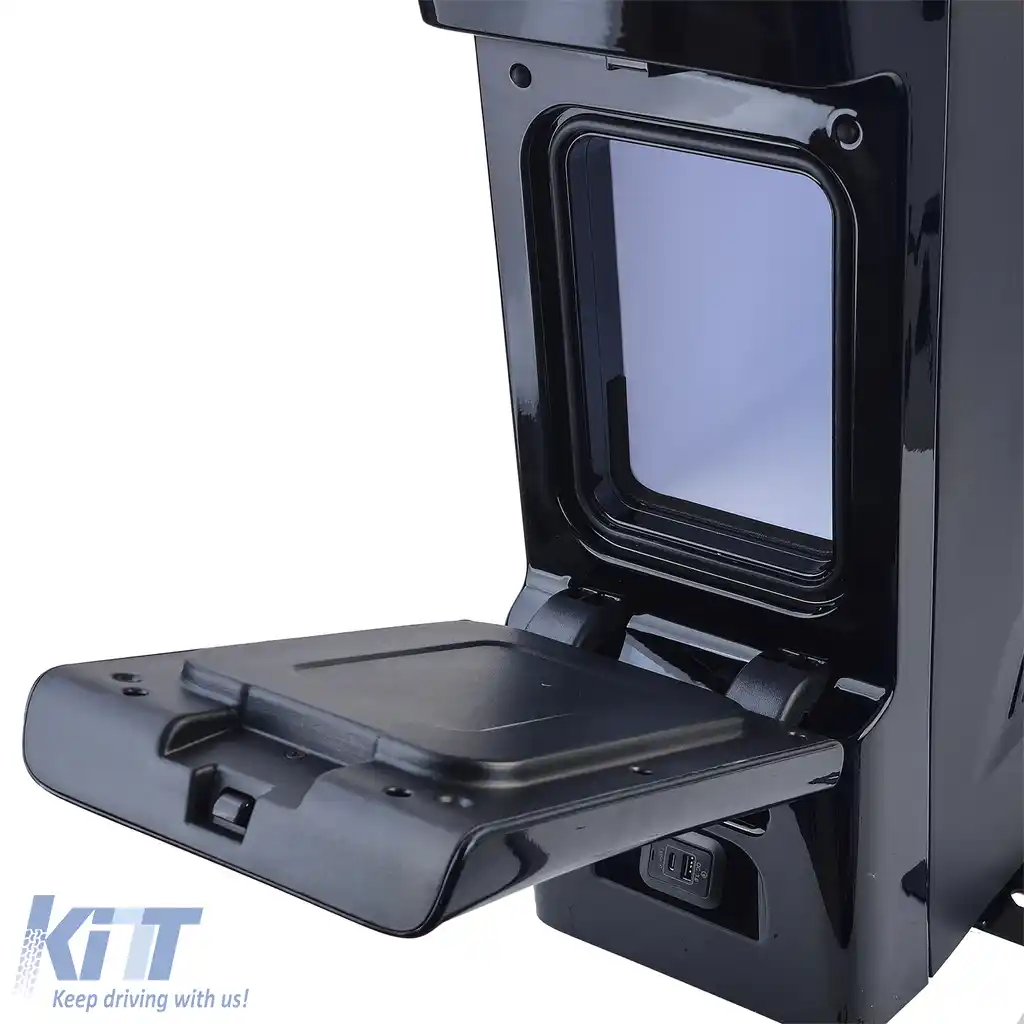 Luxus Consolă centrală cu frigider Negru Lucios potrivit pentru VW T6 T6.1-image-6257348