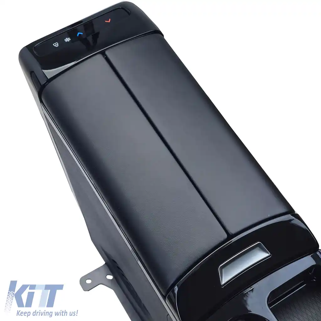 Luxus Consolă centrală cu frigider Negru Lucios potrivit pentru VW T6 T6.1-image-6257352